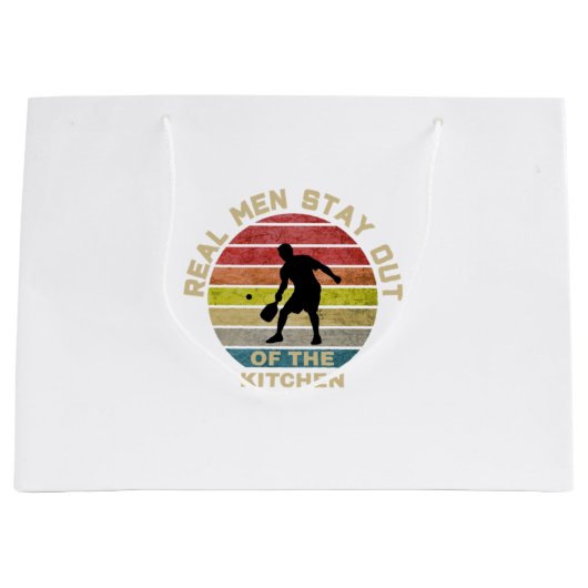 Vintage Retro Pickleball Grappig Groot Cadeauzakje (Voorkant)