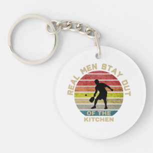Vintage Retro Pickleball Grappig Sleutelhanger