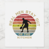 Vintage Retro Pickleball Grappig Wijn Etiket (Enkel label)