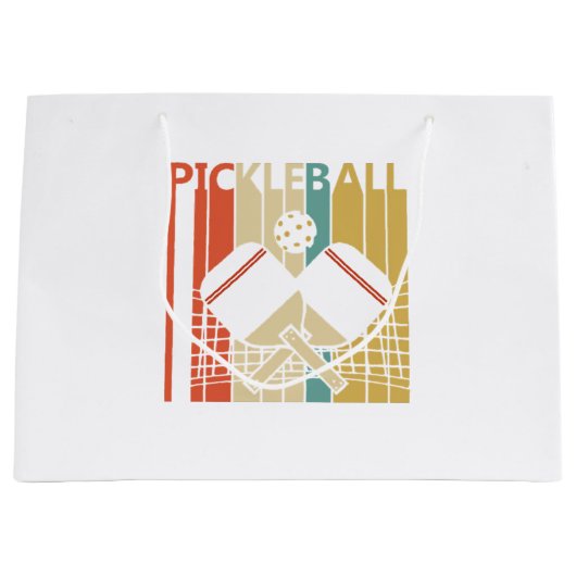 Vintage Retro Pickleball Groot Cadeauzakje (Voorkant)