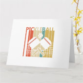Vintage Retro Pickleball  Kaart (Gele Bloem)