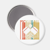 Vintage Retro Pickleball Magneet (Voorkant / Achterkant)