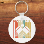 Vintage Retro Pickleball Sleutelhanger (Voorkant)