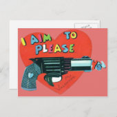 Vintage Retro Pistool Valentijn Kaart (Voorkant / Achterkant)