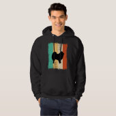Vintage Retro Pommeren Hoodie (Voorkant volledig)