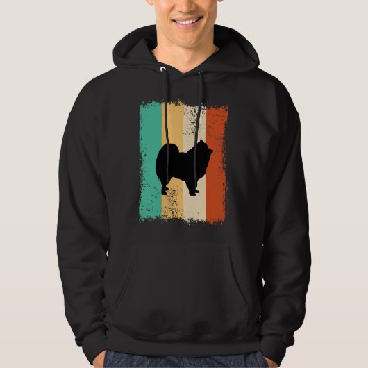 Vintage Retro Pommeren Hoodie (Voorkant)