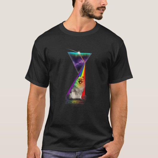 Vintage Retro Prism Keeshond T-shirt (Voorkant)