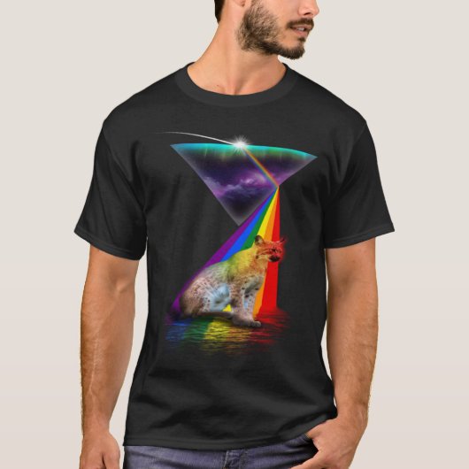 Vintage Retro Prism Lynx T-shirt (Voorkant)
