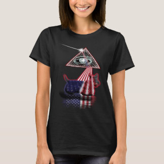 Vintage Retro Prisma Amerikaanse Vlag Patterdale T T-shirt