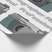 Vintage Retro Professionele Fotograaf Camera Cadeaupapier (Hoek)