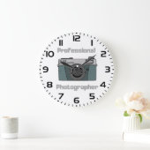 Vintage Retro Professionele Fotograaf Camera Grote Klok (Huis)