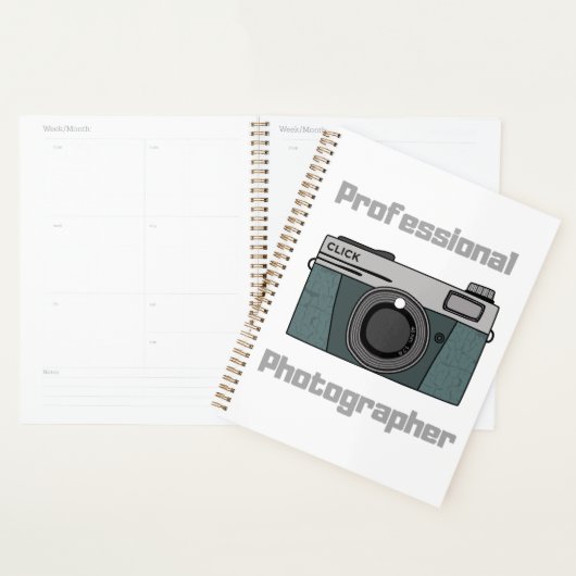 Vintage Retro Professionele Fotograaf Camera Planner (Display)