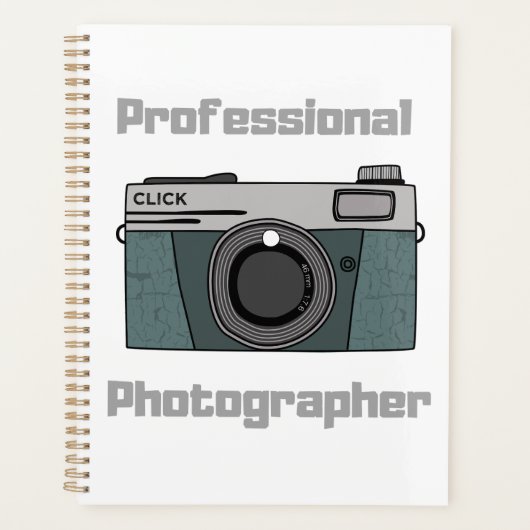 Vintage Retro Professionele Fotograaf Camera Planner (Voorkant)