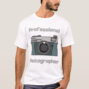 Vintage Retro Professionele Fotograaf Camera T-shirt