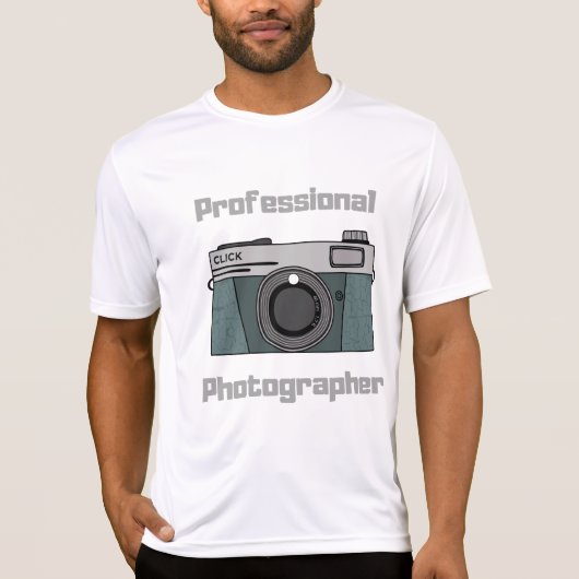 Vintage Retro Professionele Fotograaf Camera T-shirt (Voorkant)