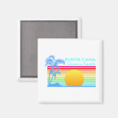Vintage Retro Punta Cana Magneet (Voorkant / Achterkant)