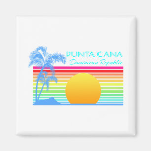Vintage Retro Punta Cana Magneet