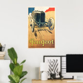 Vintage Retro Raceauto Poster - Ingelijst Niet Ing (Thuiskantoor)