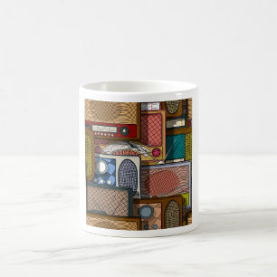 Vintage Retro Radio Mid-Century Antiek Koffiemok