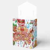 Vintage Retro Red Candy Cane Wonderland Christmas Bedankdoosjes (Geopend)