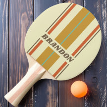 Vintage Retro Regenboog Board Strepen met Naam
