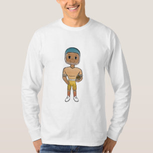 vintage retro regenboog voetbalspeler ombre t-shirt
