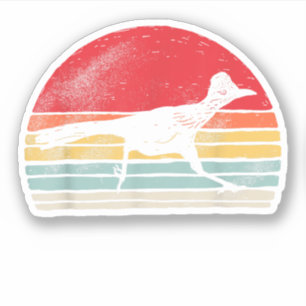 Vintage Retro Roadrunner Dierenliefhebber Cadeau Sticker