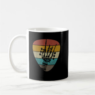 Vintage Retro Rock And Roll Skelet Grappige Gitaar Koffiemok