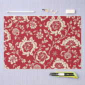Vintage Retro Rood toile de jouy Tissuepapier (Craft)
