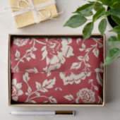 Vintage Retro Rood toile de jouy Tissuepapier (Geschenk)