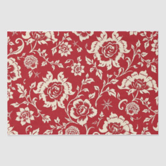 Vintage Retro Rood toile de jouy Tissuepapier