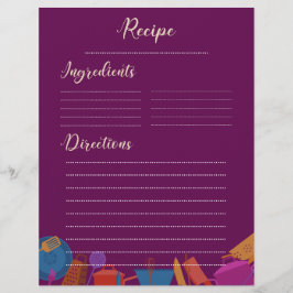 Vintage retro roze familie keuken Recipsplaat