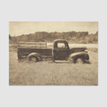 Vintage Retro Rustic Sepia Tone Boerderij Truck