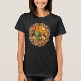 Vintage Retro Saguaro Cactus Moon Arizona National T-shirt