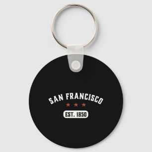 Vintage Retro San Francisco City California Vereni Sleutelhanger