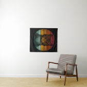 Vintage Retro Schattige Kat Wandkleed (In Situ (horizontaal))