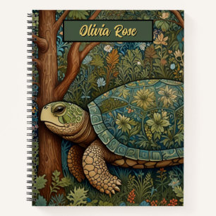 Vintage retro schildpad bohemien boho bosland notitieboek