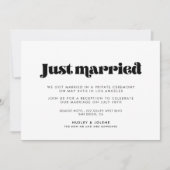 Vintage retro script Net getrouwd aankondiging (Voorkant)
