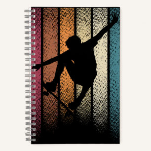 Vintage Retro Skateboarden Notitieboek
