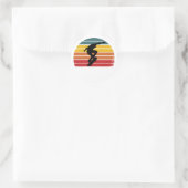 Vintage Retro Skateboarden Ronde Sticker (Tas)