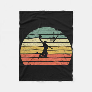 Vintage Retro Sketll Dunk T-shirt Zonneondergang K Fleece Deken