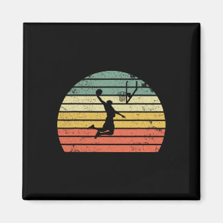 Vintage Retro Sketll Dunk T-shirt Zonneondergang K Magneet