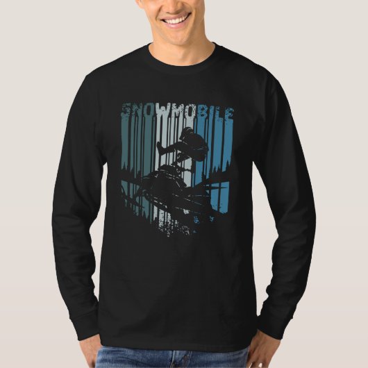 Vintage Retro Snowmobile T-shirt (Voorkant)