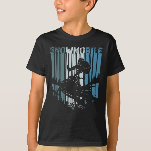 Vintage Retro Snowmobile T-shirt (Voorkant)