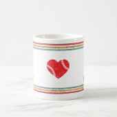Vintage Retro Softbal Nummer 1 Ontwerp Koffiemok (Center)