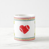 Vintage Retro Softball Letter K Artwork Koffiemok (Center)