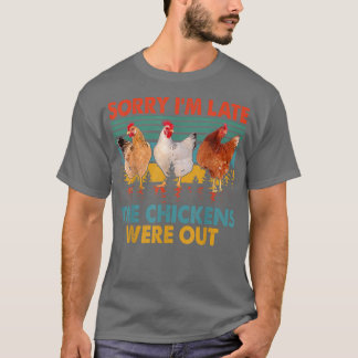 Vintage Retro Sorry dat ik te laat ben. T-shirt