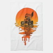Vintage Retro Stijl Sprint Auto Racing Theedoek (Verticaal)