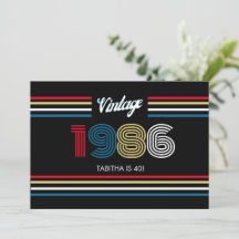Vintage Retro Streep Primaire Kleuren 1986