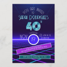 Vintage Retro Stripe 1986 80's Photo 40th Birthday